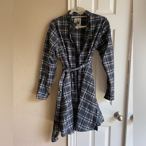 Kiel James Patrick Flannel Plaid Fall Dress Size L